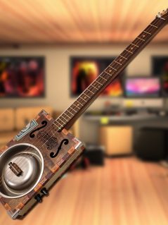 Cigar Box Guitar "DOBRO" Nogal