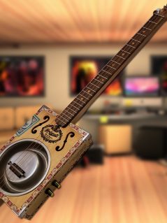 Cigar Box Guitar "DOBRO" Abeto